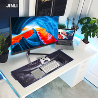 Tapis de souris de jeu RGB LED de grande taille, motif dessin animé, étanche et anti-rayures, pour bureau et domicile – Stock usine