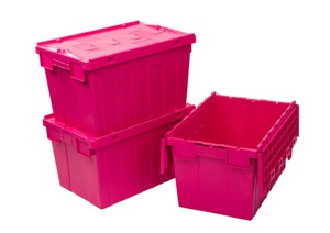 Rắn nhựa di chuyển thùng nhiệm vụ nặng nề Thùng nhựa tổ ngăn xếp hậu cần Tote hộp kèm theo nắp <span class=keywords><strong>container</strong></span> - Product Image 3