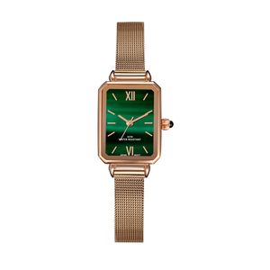 Montre-bracelet à quartz pour femmes, mode, silicone avec boîtier carré en alliage, épaisseur de 6 mm, cadran en verre - Product Image 5