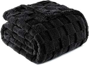 Plaid en polaire pour canapé, super doux et chaud, léger, à motif à carreaux - Product Image 3