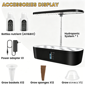 Système hydroponique intelligent pour plantes aromatiques <span class=keywords><strong>d</strong></span>'<span class=keywords><strong>intérieur</strong></span>, pour herbes et laitues, avec kit - Product Image 1