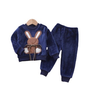 Vêtements d'hiver pour enfants, vêtements pour enfants, pyjamas pour bébés, petits lapins, vêtements d'hiver pour filles, ensembles pour garçons, vêtements de maison - Product Image 5