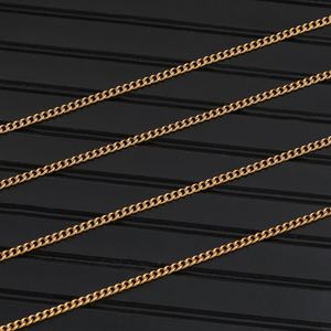 Cadena antideslustre al por mayor cadenas laterales retorcidas chapadas en oro de acero inoxidable 304 para la fabricación de joyas DIY - Product Image 2