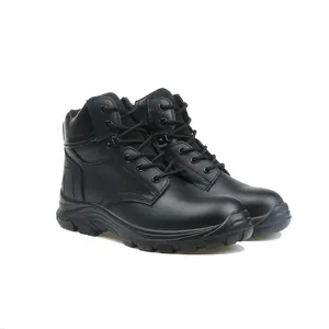 Pabrik produsen sepatu Keamanan kustom untuk pria sepatu bot jari kaki baja tahan selip kulit tahan air tahan tusukan s3 grosir