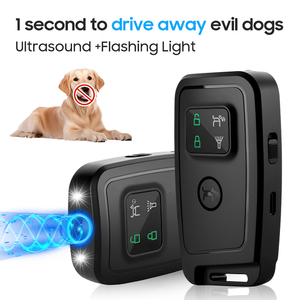 Dispositif anti-aboiement 3 en 1 portable, sûr et respectueux des animaux, à ultrasons, avec lampe torche LED et <span class=keywords><strong>répulsif</strong></span> pour chiens - Product Image 1