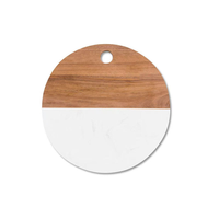 Produits innovants, nouveautés 2026, planche à découper et à servir en bois d'acacia robuste et polyvalente, marbre blanc, pour un usage quotidien