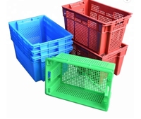 Paniers en plastique empilables à prix d'usine Paniers logistiques en plastique pour fruits et légumes