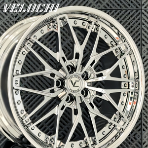 ล้อแม็กซ์ VLC Chrome Silver Deep Dish ขนาด 21 22 23 24 นิ้ว 5x112 5x130 สำหรับรถยนต์ S Class W223 แบบ 2 ชิ้น ผลิตด้วยวิธีฟอร์จ - Product Image 2