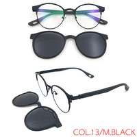 2025 vogue lunettes optiques lunettes rondes magnétiques cadre optique concepteur métal Clip sur lunettes de soleil
