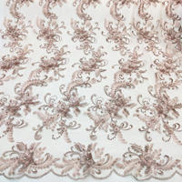 K1031 Robes de luxe africaines françaises 100% coton tulle dentelle tissu perles paillettes maille broderie appliques décorations au crochet