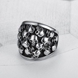 Aceworks Punk Gothic Style Geometric Rose Gold Plated Men's Trendy Stainless Steel <b>Statement</b> <b>Ring</b> | Durable Jewelry - Product Image 2