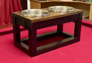 Supporto Rialzato per Ciotole per Cani, Alzata per Ciotole in Legno con Cassetto - Product Image 3