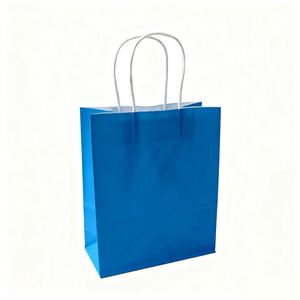 Sac en papier kraft brun KM avec poignée torsadée, impression personnalisée, pour la restauration rapide à emporter et le stockage de vêtements, sac cadeau, sac de shopping - Product Image 1