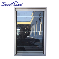 Superhouse AS2047 Fenêtre à persienne Naco en verre aluminium standard avec verre de sécurité entièrement trempé
