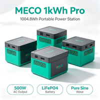 Système solaire tout-en-un Meco 500W avec générateur de batterie au lithium LiFePO4 et station d'alimentation MPPT pour atelier, maison et marché nocturne