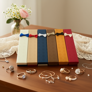 MNJ Gift Box With Bow Tie 24906 Paper Box For Jewelry Storage 12Pcs Inside Sponge - Product Image 3