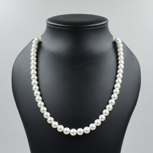 Collier de perles de coquillage plaqué or 18 carats en argent sterling 925 perles d'eau douce à la mode de 10mm pour fournitures de mariage en gros - Product Image 2