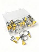 20 pièces de colliers de serrage réglables en acier inoxydable à dégagement rapide pour tuyaux et conduites de gaz