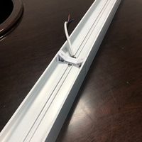 Lampu Linear Persegi Lebar 70mm, Dapat Disambung Cepat, untuk Penerangan Kantor, Sistem LED Komersial dengan Sambungan Tanpa Celah