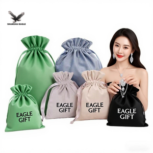 Biểu tượng tùy chỉnh in ấn đầy màu sắc nhung dây rút Pouch gói quà tặng túi - Product Image 1