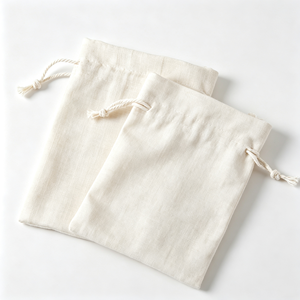 Bolsa de Almacenamiento con Cordón de Cierre, de Lona de Algodón Reciclable, Portátil, a Prueba de Polvo - Product Image 3