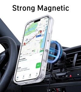 Senyork strong magnet 360 metal holder magnetic transparent flower clear phone <b>case</b> for iPhone 17 pro max 11 12pro 14plus - Product Image 4