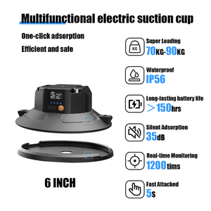 Support de caméra d'action étanche de 6 pouces avec ventouse en alliage d'aluminium et silicone, détection de pression, léger et durable - Product Image 6