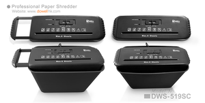 Dowell DWS-519sc Distruggidocumenti a Taglio a Strisce <span class=keywords><strong>con</strong></span> Contenitore da 8L, Economico per Uso Domestico e Ufficio - Product Image 2