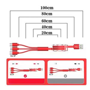 Câble de charge plat rétractable 3-en-1 personnalisé avec logo pour téléphone portable USB – Idéal pour cadeaux promotionnels (vente en gros) - Product Image 5