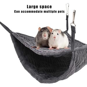 Hamaca de hurón gris grande de primera calidad, cama de túnel colgante para jaula de animales pequeños para ratas y chinchillas - Product Image 4