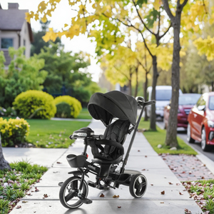 BAB WAY Deluxe Kids Tricycle <strong>with</strong> Adjustable Push <strong>Handle</strong> 3-Wheel Baby <strong>Trike</strong> for <strong>Toddlers</strong> 1-5Y <strong>with</strong> DDP - Product Image 4