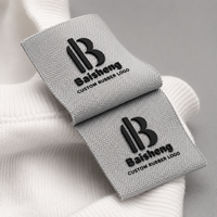Étiquettes tissées uniques en gros, étiquettes privées, logo en silicone 3D, patch textile recyclé, étiquettes tissées pour vêtements