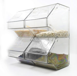 शीर्ष अनाज औषधि एक्रिलिक कैंडी बॉक्स थोक खाद्य बिन <span class=keywords><strong>hinged</strong></span> ढक्कन के साथ - Product Image 6