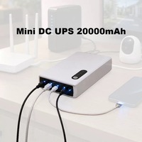 Baterai Lithium Mini DC UPS 20000mAh 12V 2A Cadangan untuk Router WiFi Kamera CCTV Modem