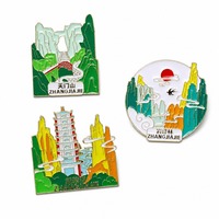 Aimants de réfrigérateur modernes en alliage de zinc personnalisés avec émail souple, souvenirs touristiques en métal, cadeaux de fête avec impression en relief