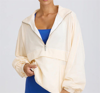 Veste de sport ample et respirante à séchage rapide pour femme, idéale pour la gym, le yoga, la course à pied, en polyester, avec logo personnalisé
