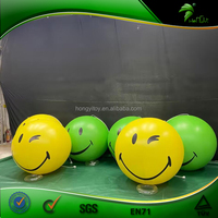 La décoration d'événement a mené la boule gonflable jaune de sourire de ballon gonflable léger pour la publicité