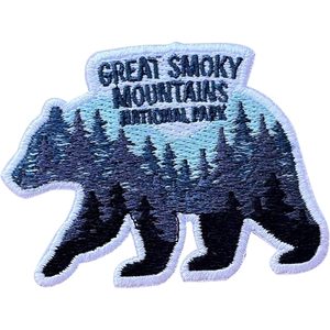 Patch brodé du Parc National des Grands Montagnes Fumées, 3 pouces, à thermocoller ou à coudre, applique de voyage - Product Image 1