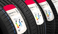 Autocollant d'étiquette de pneu à forte adhérence, imprimé sur mesure en PP, PE, PVC, vinyle, pour informations et spécifications des pneus de voiture