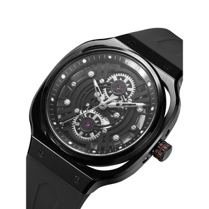 Reloj de silicona de cuarzo de lujo para hombre, esfera cuadrada de cristal de zafiro, ventana 5ATM, resistente al agua, caja rectangular luminosa, moda cuadrada - Product Image 6