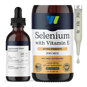 비타민 셀레늄 200mcg 면역성이 있는 지원을 위한 비타민 E 셀레늄 보충교재를 가진 액체 셀레늄 하락