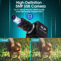 Aptina MI5100 5 Megapiksel 2592*1944 Manuel CS Lensli UVC OTG Mini USB Kamera 5MP Web Kamerası Linux Android Windows MAC Raspberry Pi için