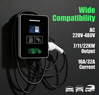 Support à dégagement rapide, prêt pour la flotte, compact, intelligent, en TPU, chargeur mural Byd 7 kW, stations de recharge pour voitures électriques