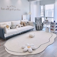 Tapis et moquettes modernes en microfibre, fabriqués à la machine, à boucles, antidérapants, imprimés en 3D pour le salon