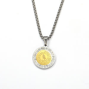 Collar con Colgante de Piedra Preciosa Estilo Punk, Chapado en Oro de 18K, Acero Inoxidable 316L, Personalizable al por Mayor, para Hombre, <span class=keywords><strong>Atila</strong></span> AD-0015 - Product Image 5