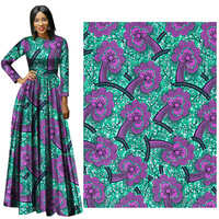 Vente en gros d'usine, tissu imprimé en batik africain 100% polyester, motif hollandais, 6 yards par pièce
