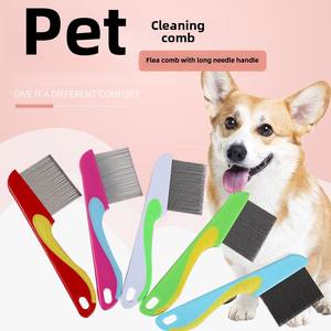 Le uova delle pulci delle licine delicate rimuovono la spazzola per il piccolo cane a denti fini per cucciolo di animale domestico pettine del ventre districante peli di gatto prodotto - Product Image 2