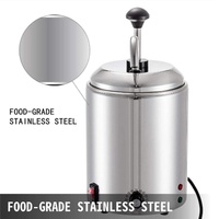 Pemanas Saus Listrik Komersial Marupin dari Baja Anti Karat 1.25 Qt, Dispenser Bain Marie untuk Meja, Cocok untuk Hotel dan Restoran