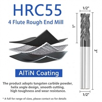 Fraise à bout en carbure monobloc de 12 mm pour l'usinage de métaux durs, d'acier laminé et d'alliages, outils d'usinage CNC en gros