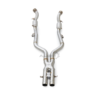 OEM Edelstahl 304 Downpipe Vorderrohr Auspuffrohre für Mercedes-Benz SL600 5.5T R230 2003-2011 Reduziert Erheblich den Auspuff-Gegendruck